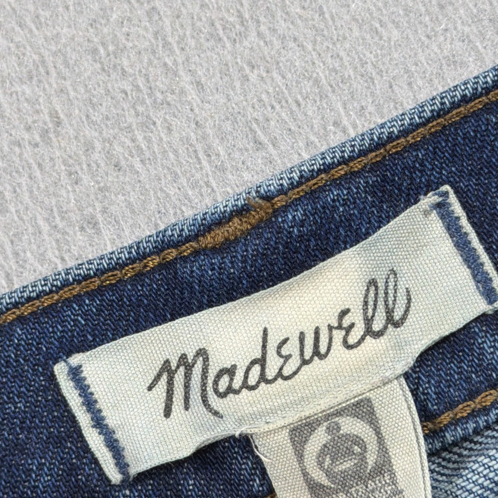 Madewell Slim Demi Boot Women 28 High Rise Stretch Blue Denim Jeans Minimalist - Picture 6 of 11
